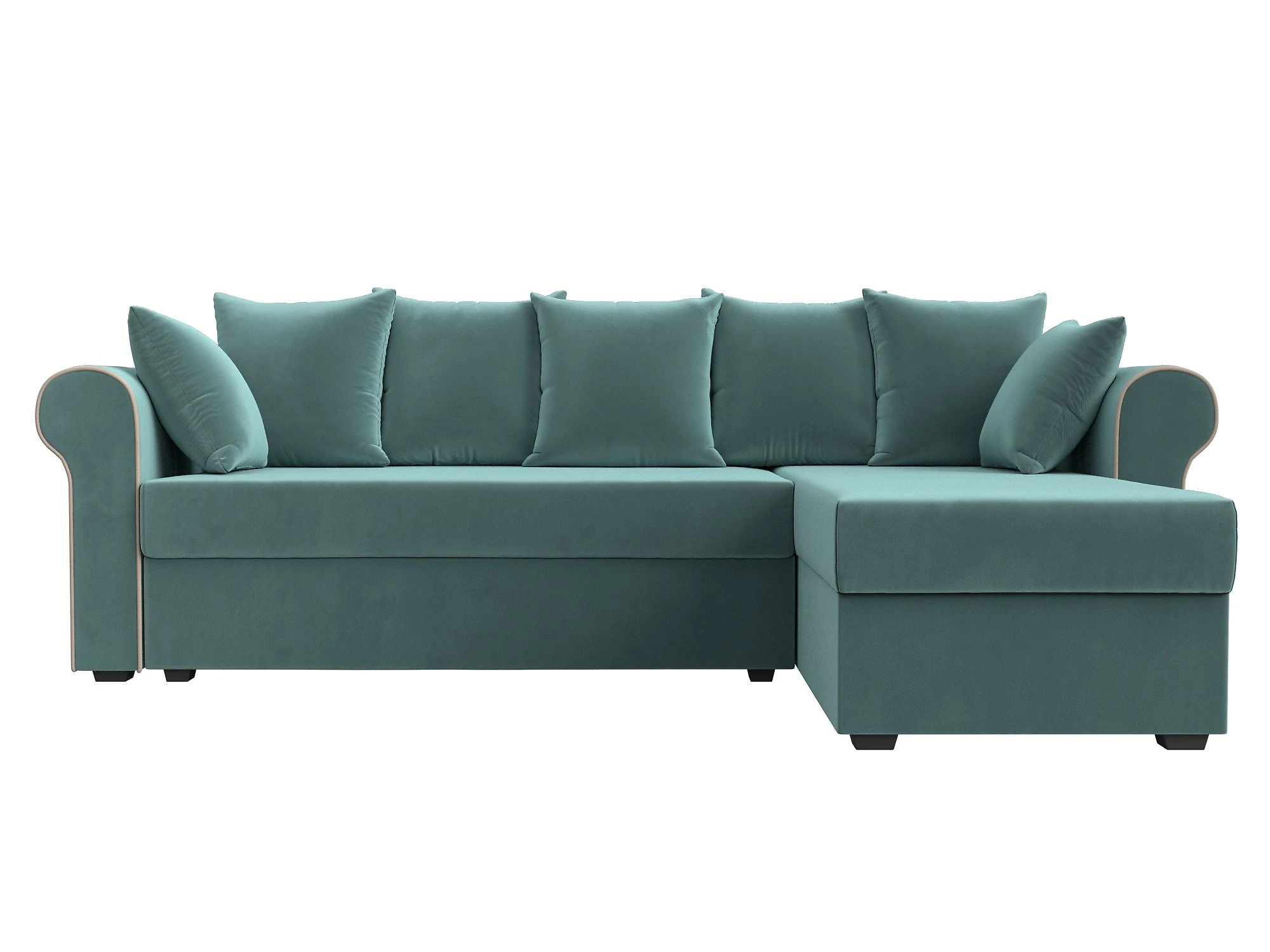 Угловой диван из велюра Рейн Плюш Дизайн 2
