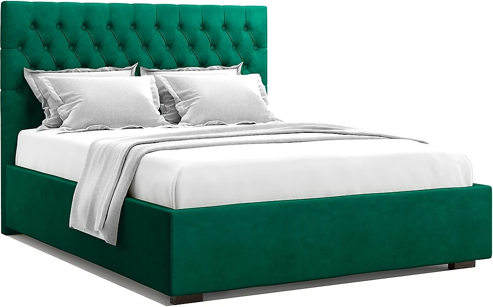 Большая двуспальная кровать Нэми Изумруд