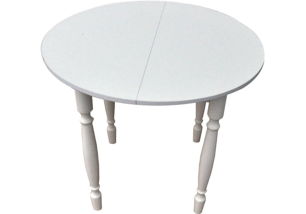 Обеденный стол  Круглый раздвижной Белый