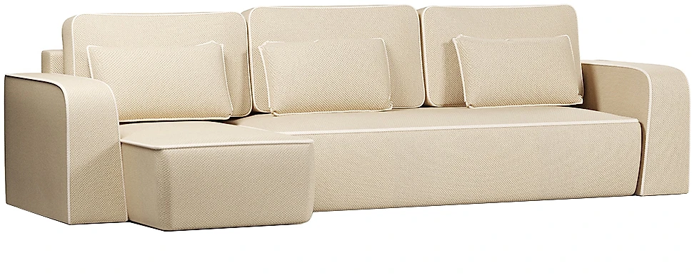 Угловой диван с независимым пружинным блоком Линда Беж