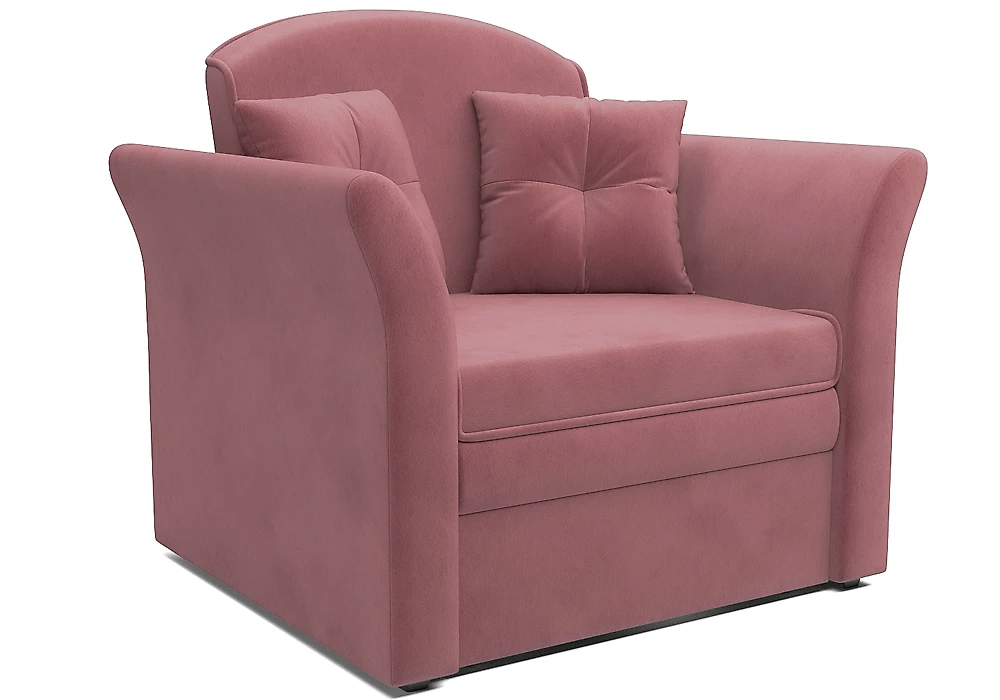 Розовое кресло Малютка 2 Велюр Пудра