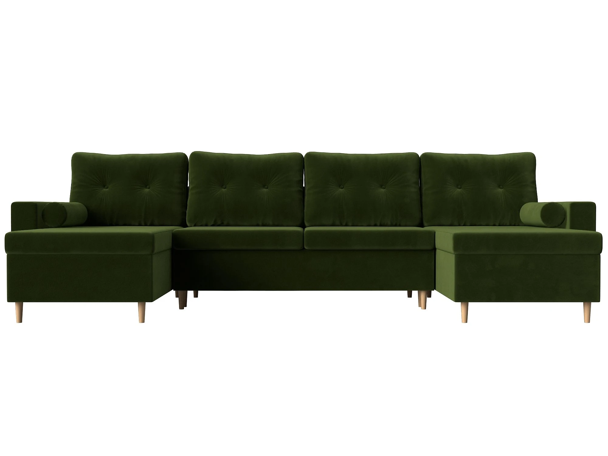Зелёный модульный диван Белфаст-П Дизайн 2