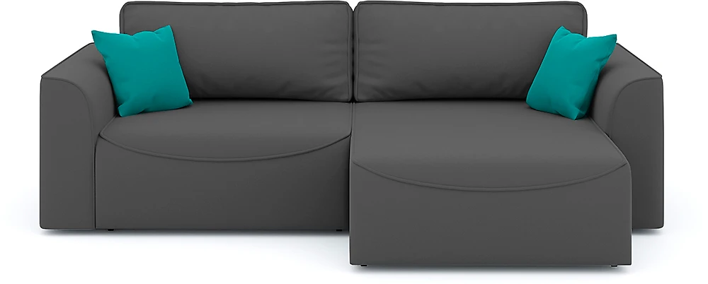 Серый угловой диван Рафаэль Плюш Дизайн-8