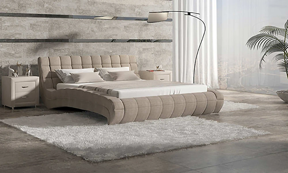 Кровать с мягкой спинкой Milano-2