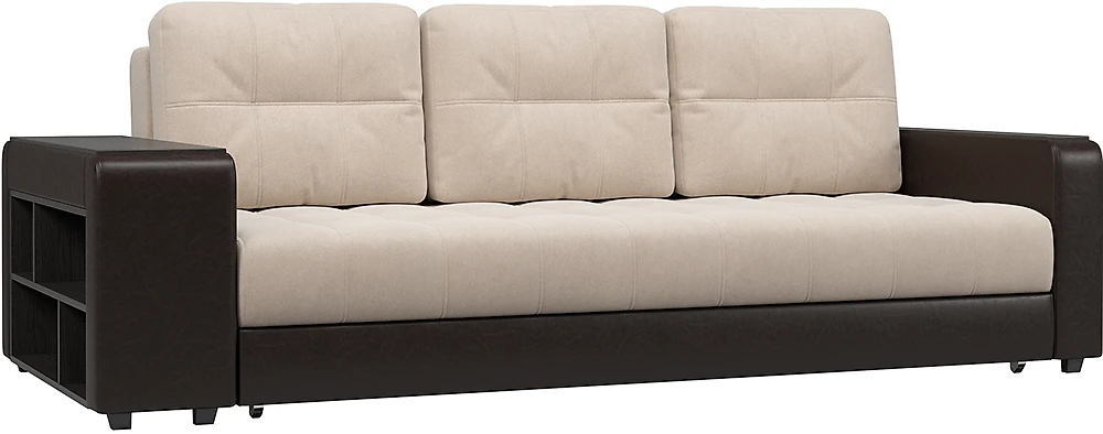 Прямой кожаный диван Милан Айвори