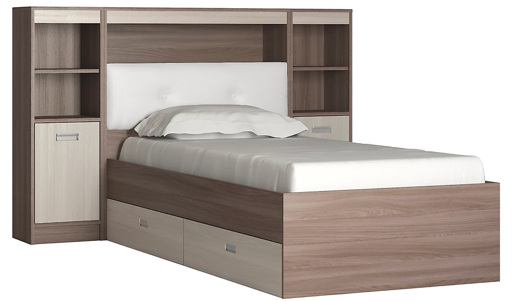 Кровать односпальная 90х200 см Виктория-5-90 Дизайн-3