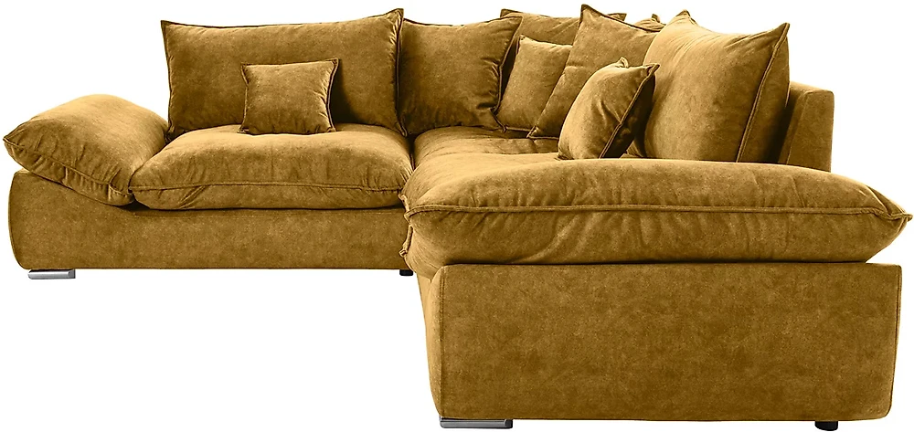 Угловой диван из велюра Гелиус Дизайн 3