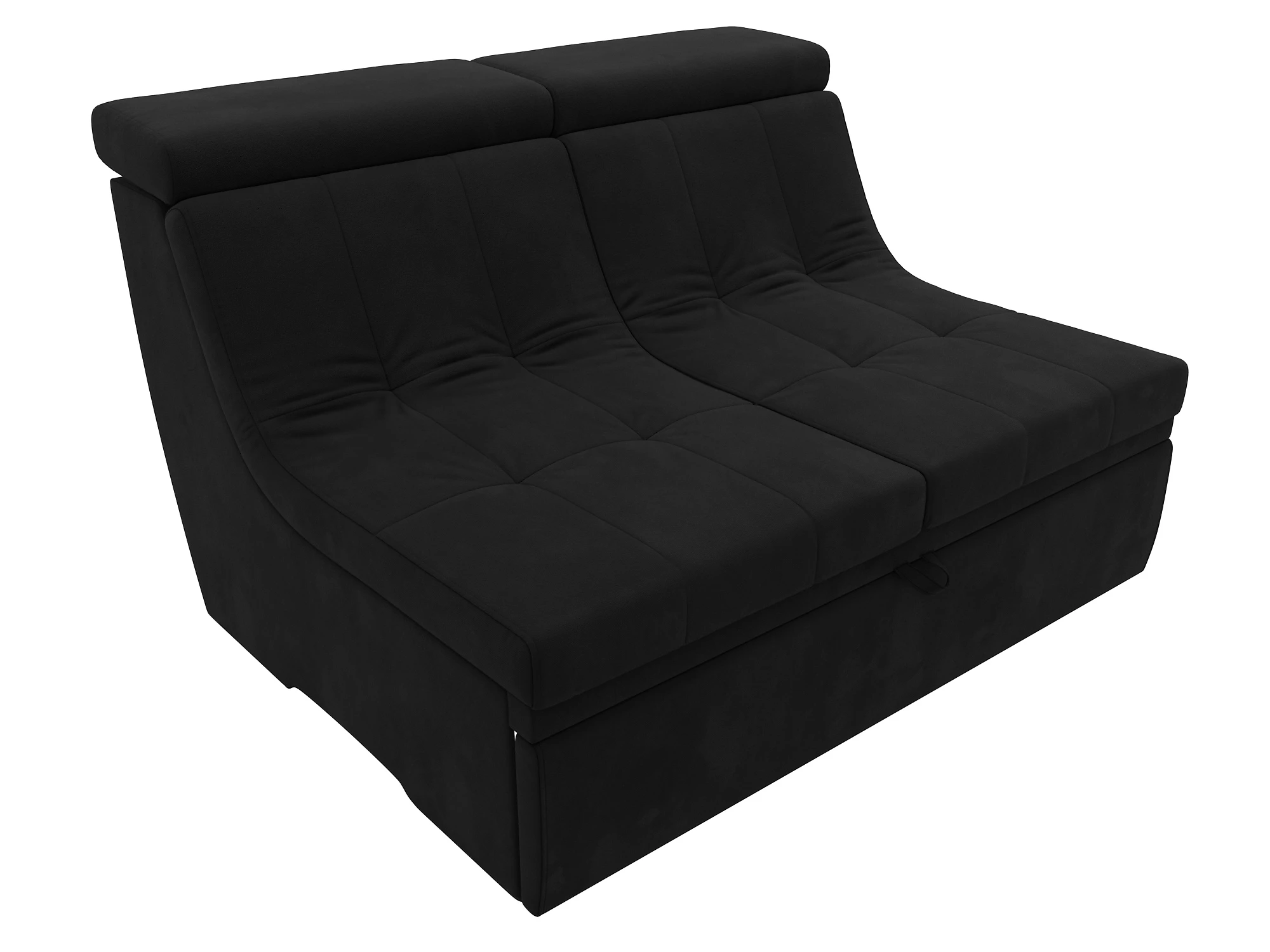 Чёрный модульный диван Холидей Люкс Дизайн 8
