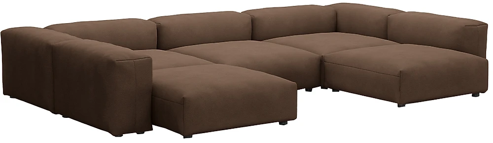 Угловой диван с канапе Фиджи-П Браун