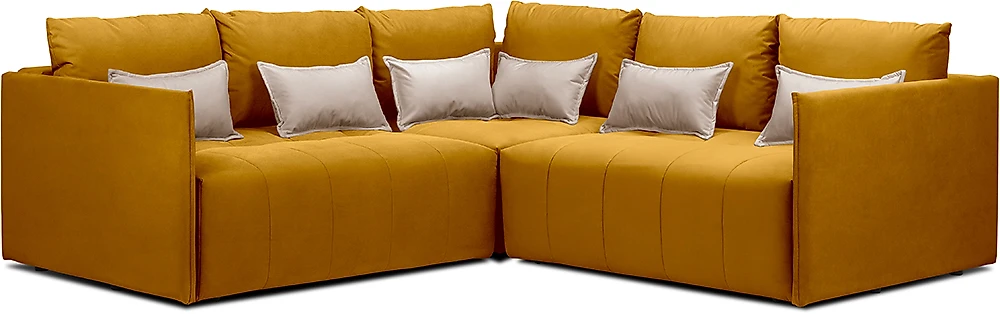 Угловой диван с независимым пружинным блоком Чилетти Лонг Лайт Браун