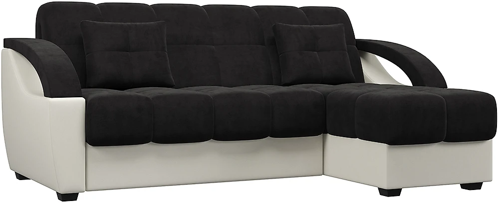 угловой диван с металлическим каркасом Монреаль Монтего Блэк