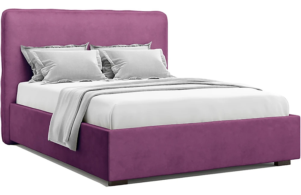 Кровать с мягкой спинкой Брахано Фиолет 160х200 с матрасом