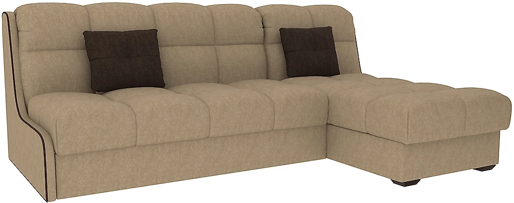 угловой диван с металлическим каркасом Тахко-БП Плюш Латте