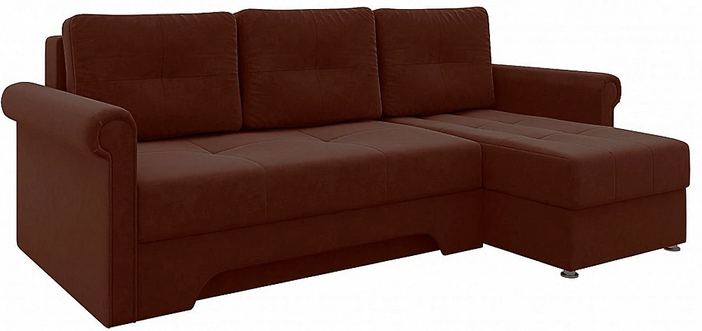 Угловой диван с подушками Гранд Кантри Браун