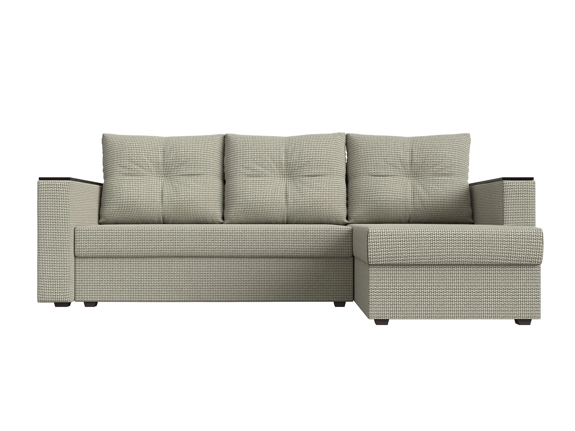  угловой диван из рогожки Атланта Лайт без стола Дизайн 10