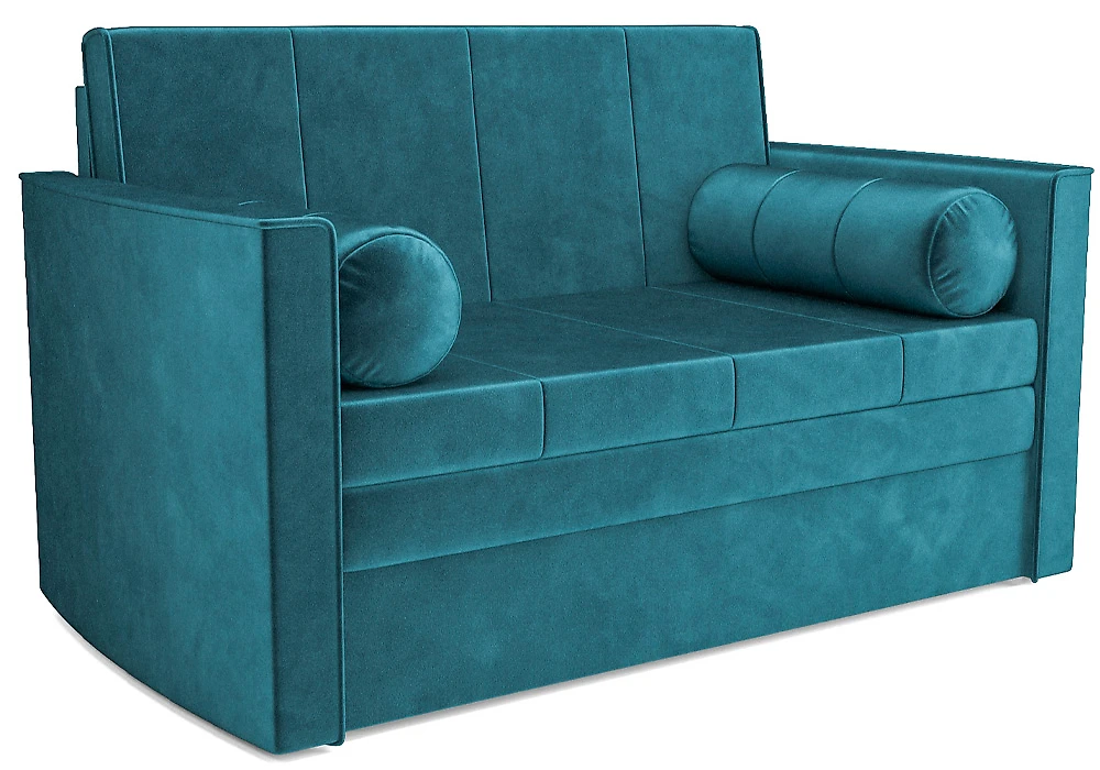 Современный диван Санта 2 Бархат Сине-Зеленый
