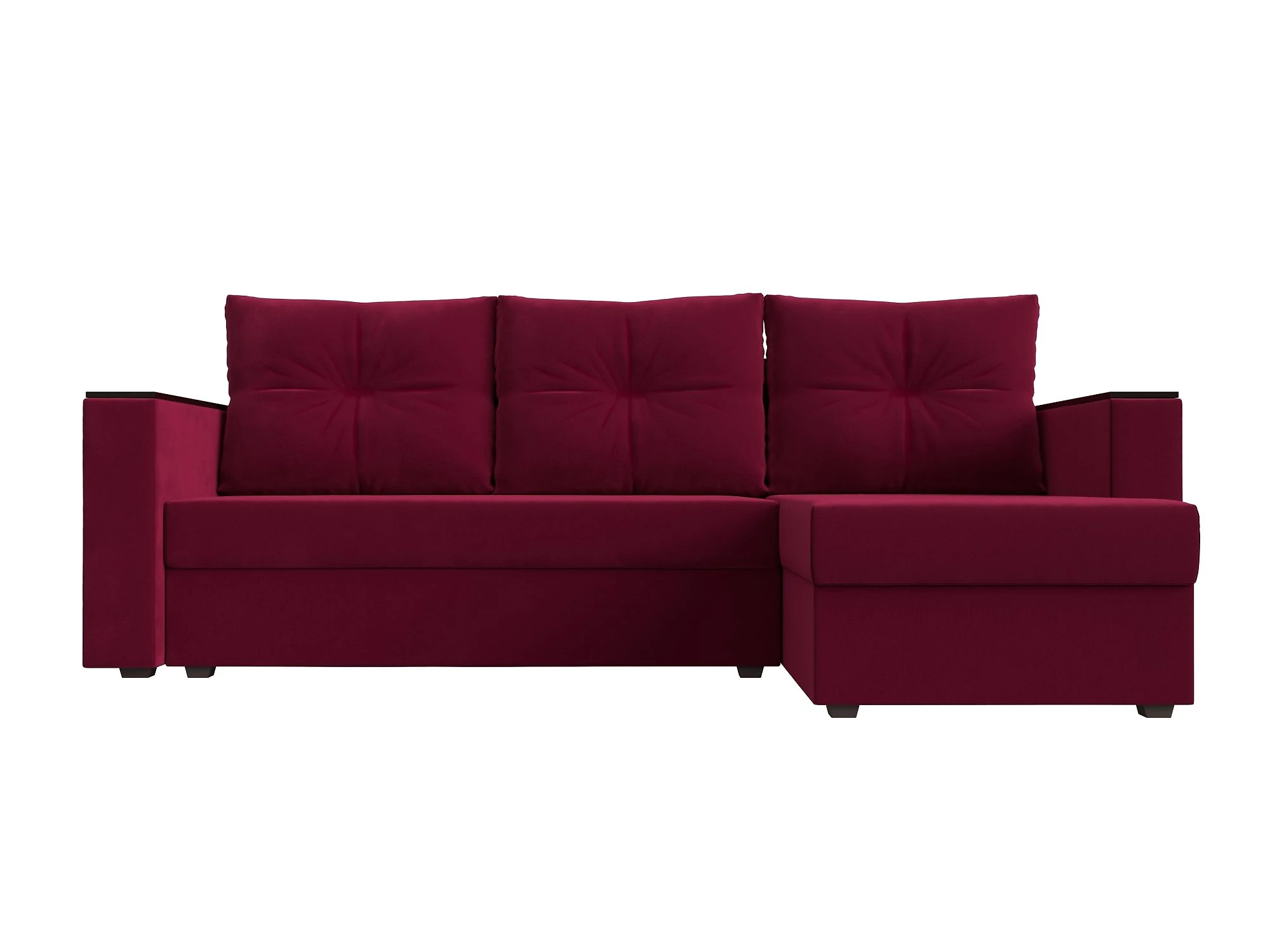 Угловой диван с ящиком для белья Атланта Лайт без стола Дизайн 2