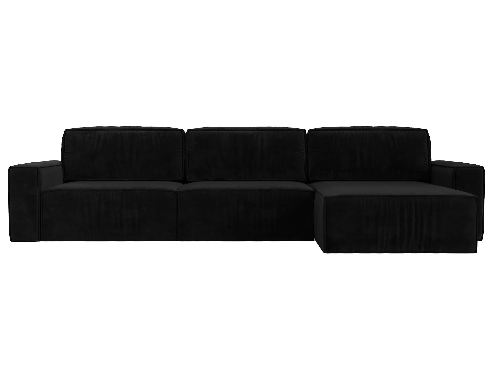 Угловой диван из велюра Пельмень Дизайн 8