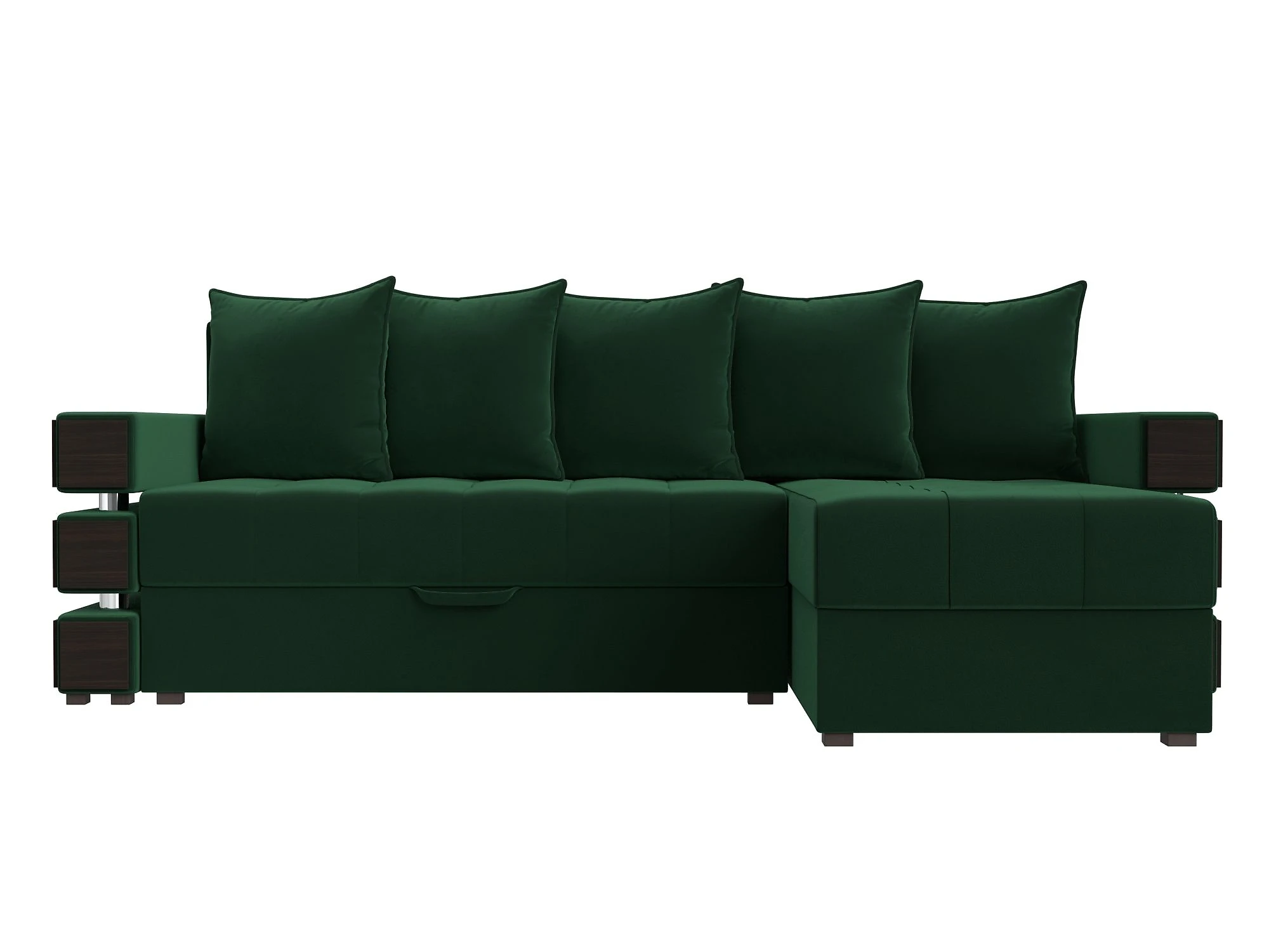 Угловой диван с ящиком для белья Венеция Плюш Дизайн 5