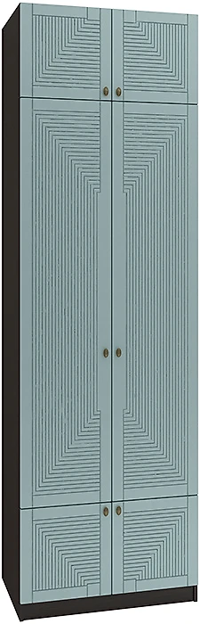 Синий распашной шкаф Фараон Д-15 Дизайн-3