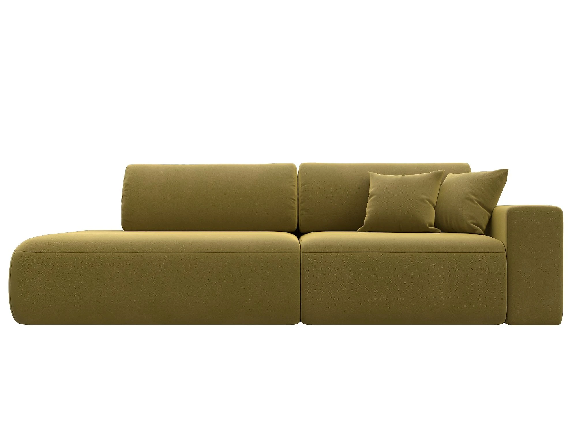 Жёлтый прямой диван Лига-036 Модерн Дизайн 7