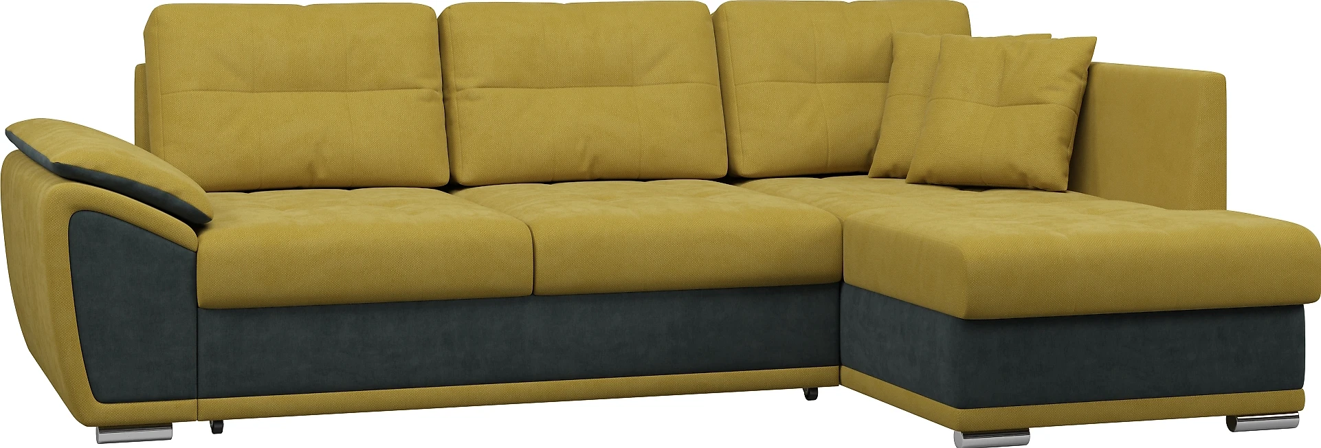 Угловой диван в классическом стиле Риттэр Плюш Мастард