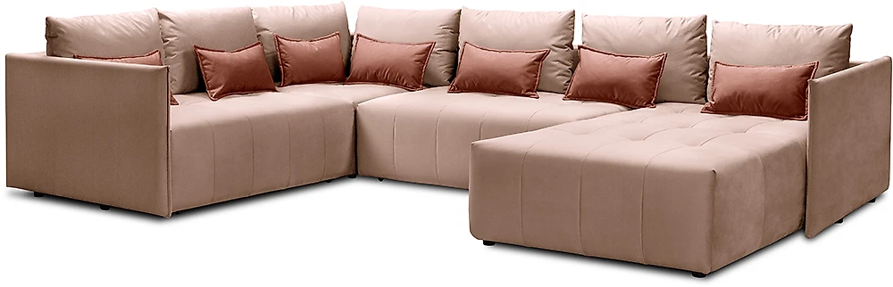 Угловой диван для ежедневного сна Чилетти П-образный Бордо