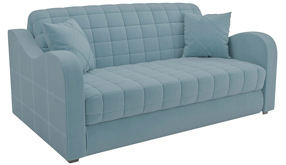 Прямой диван с механизмом аккордеон Барон-4 Плюш Лайт Блу