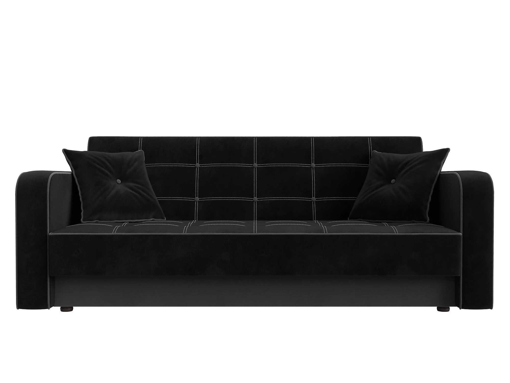Чёрный диван Тур Плюш Дизайн 8