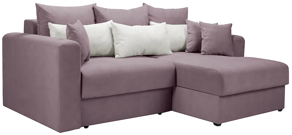 Угловой диван с подлокотниками Манхеттен Пудра