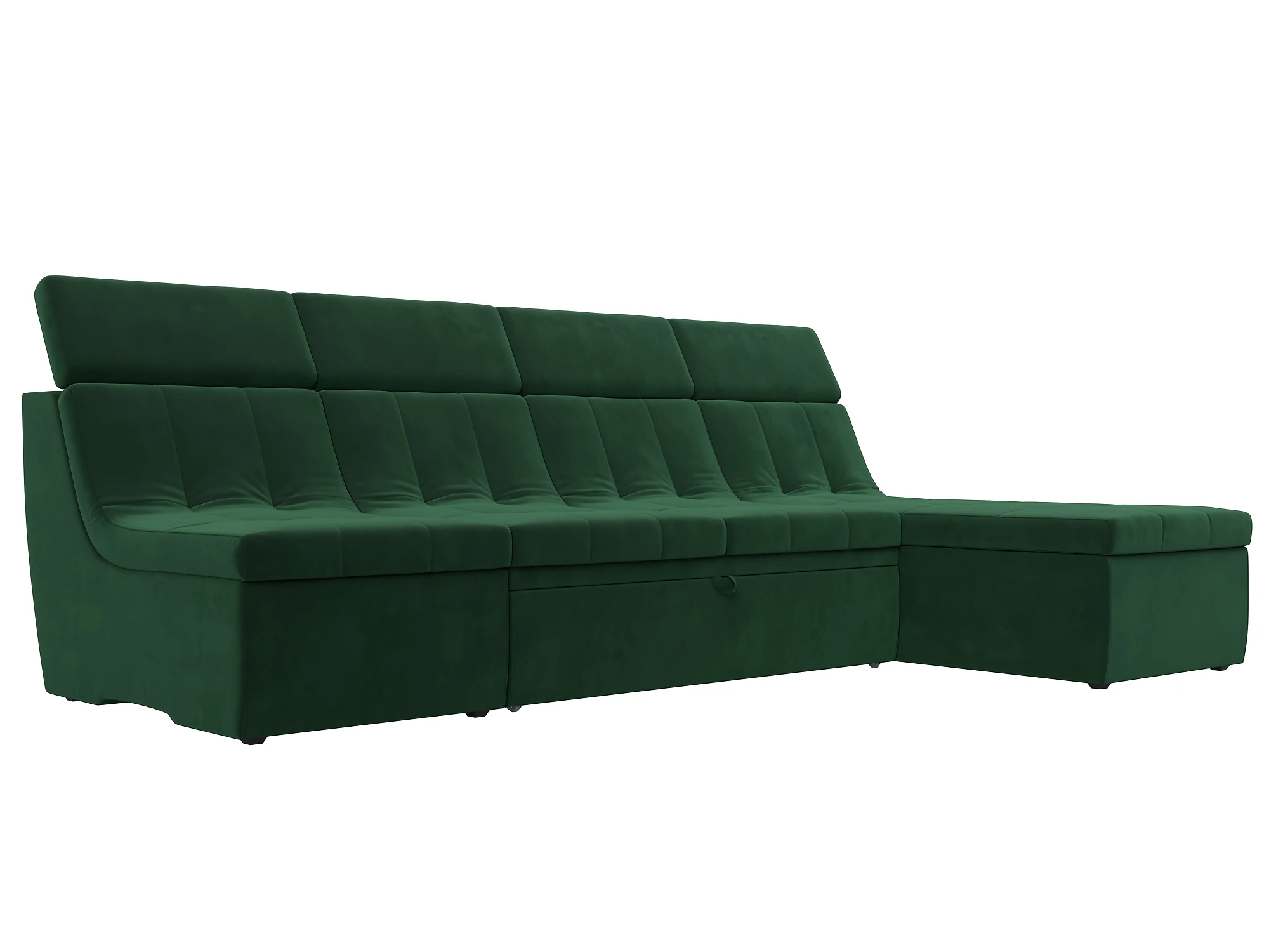  угловой диван с оттоманкой Холидей Люкс Плюш Дизайн 3