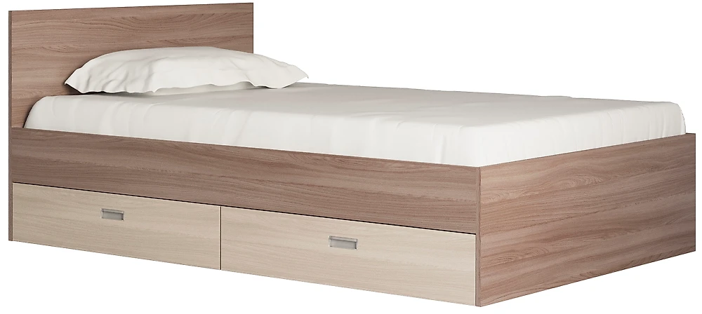 Двуспальная кровать эконом Виктория-1-120 Дизайн-3