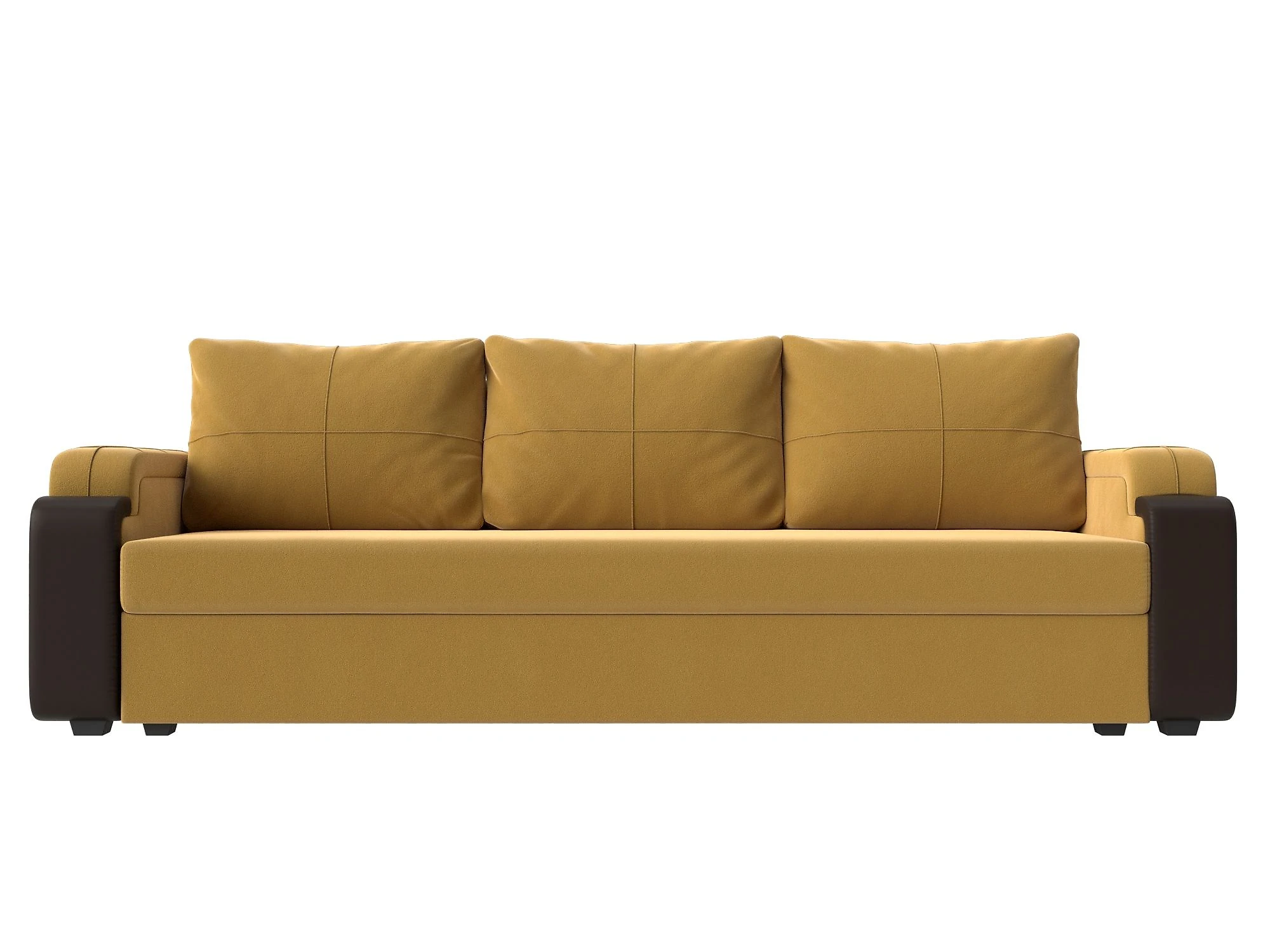 Жёлтый прямой диван Николь Лайт Дизайн 3