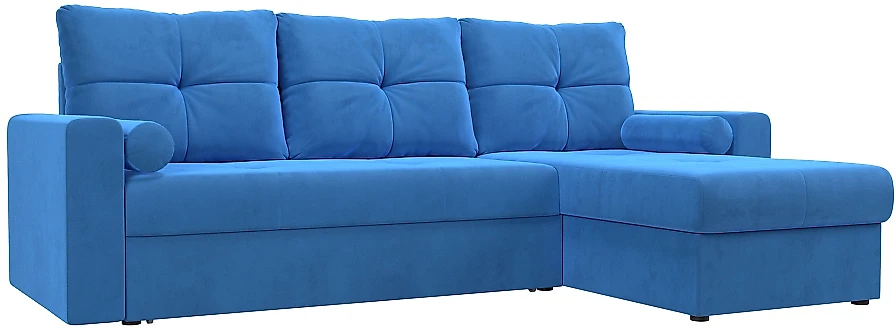 Угловой диван для гостиной Верона Велюр Блю