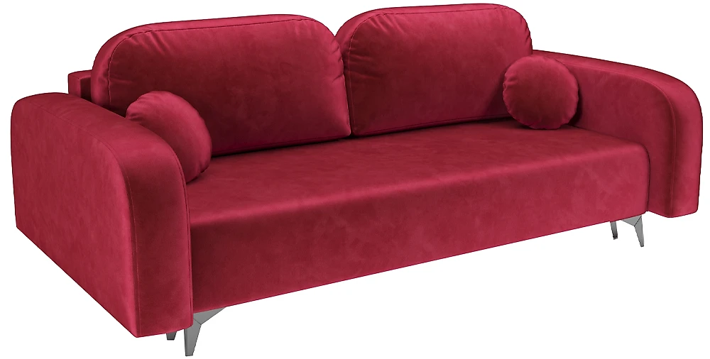 Прямой диван на ножках Цюрих Плюш Ред