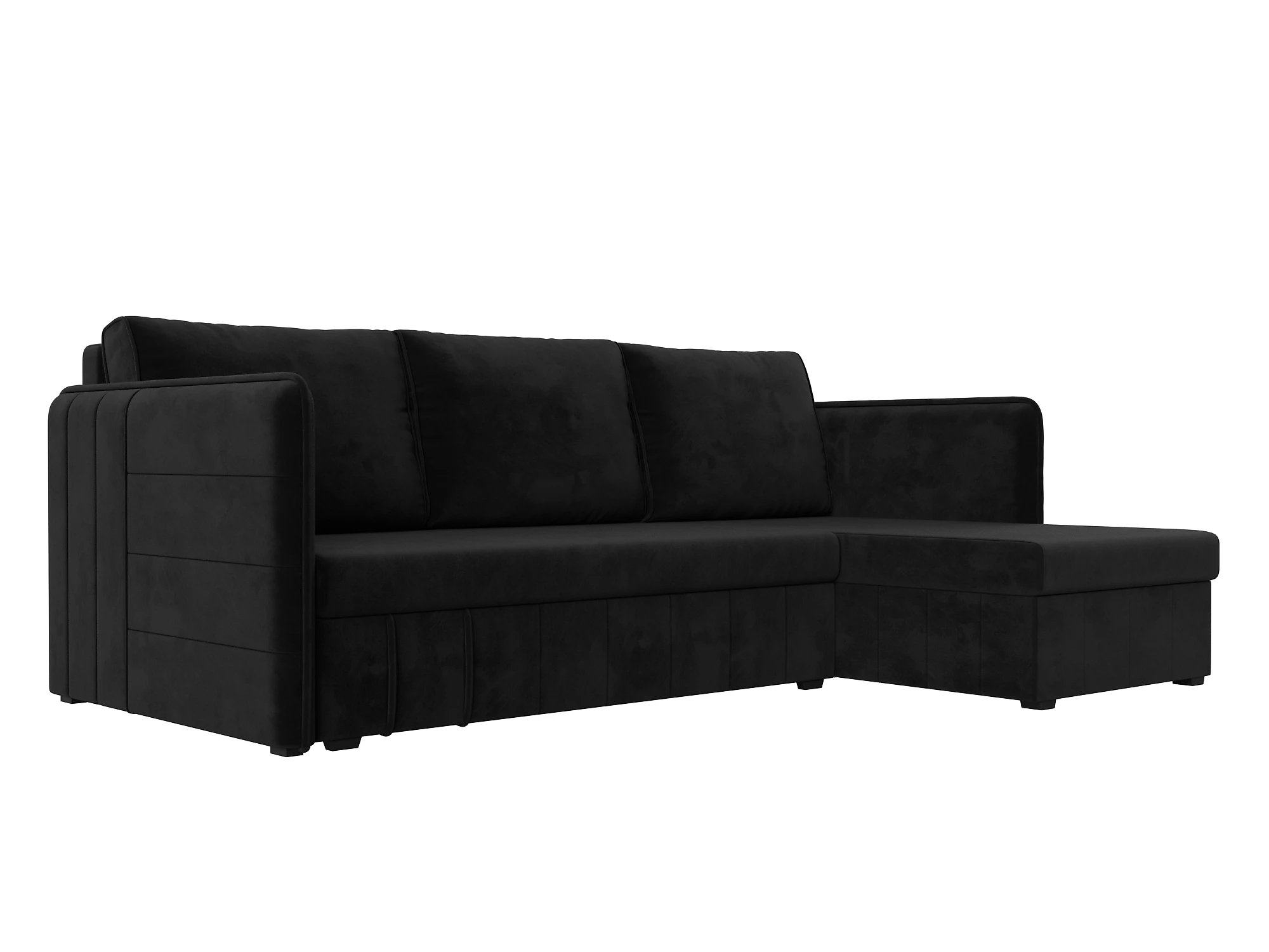 Угловой диван с ящиком для белья Слим Плюш Дизайн 8