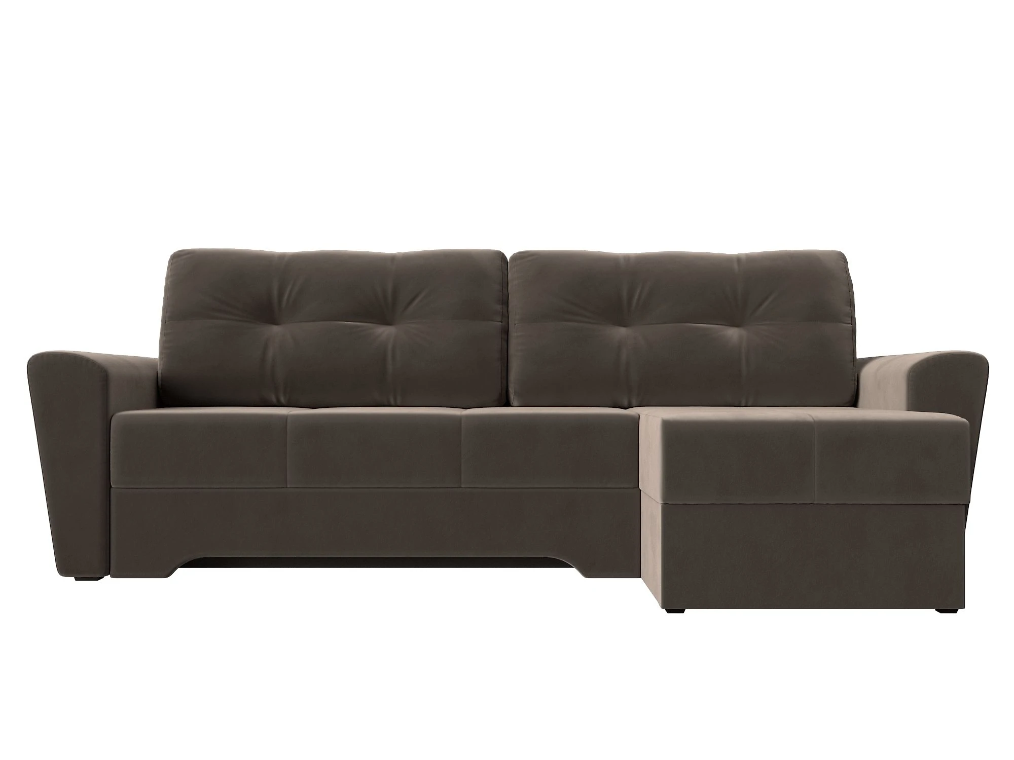 Угловой диван с ящиком для белья Амстердам Плюш Дизайн 4