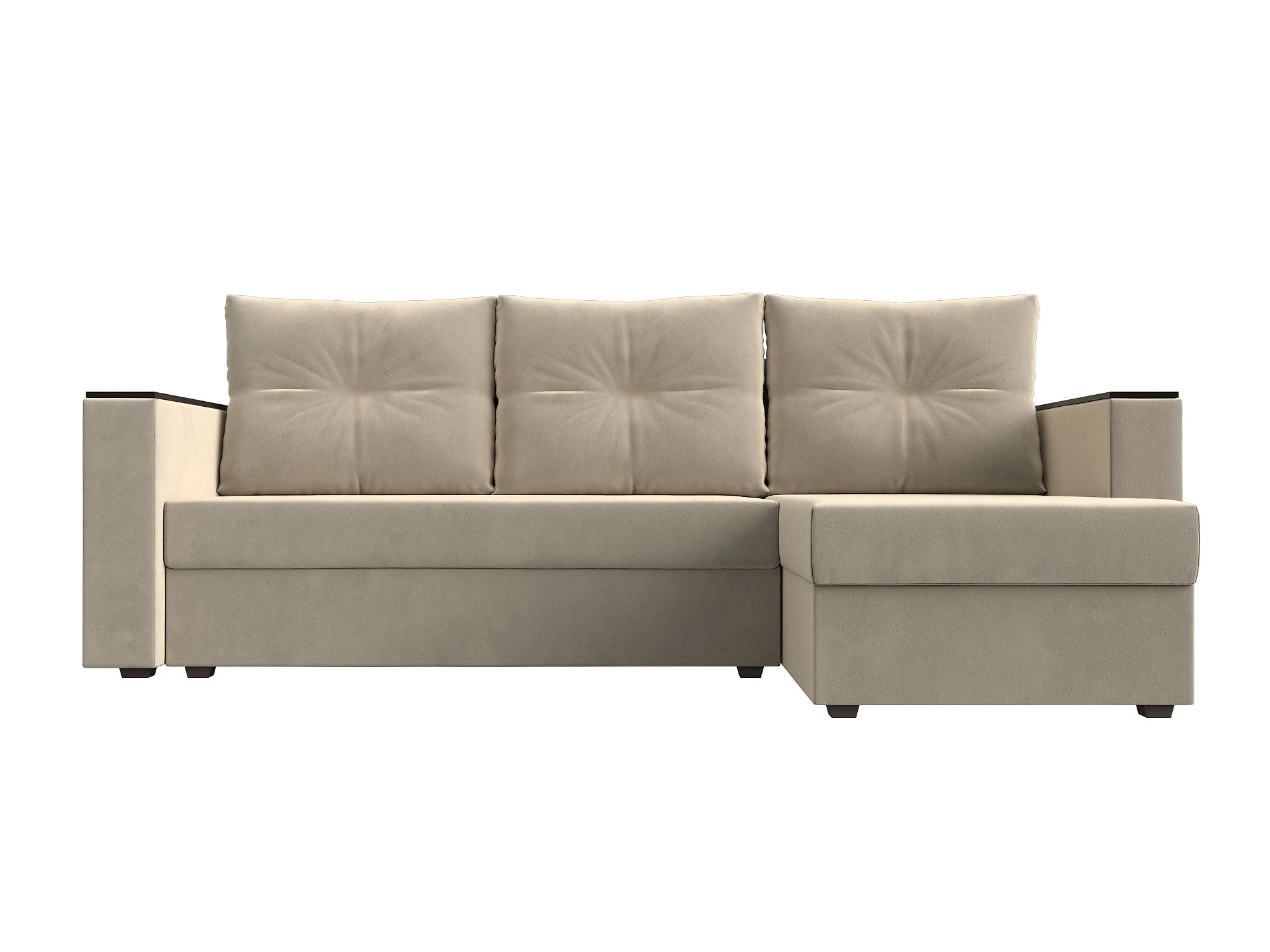 Угловой диван эконом класса Атланта Лайт без стола Дизайн 1
