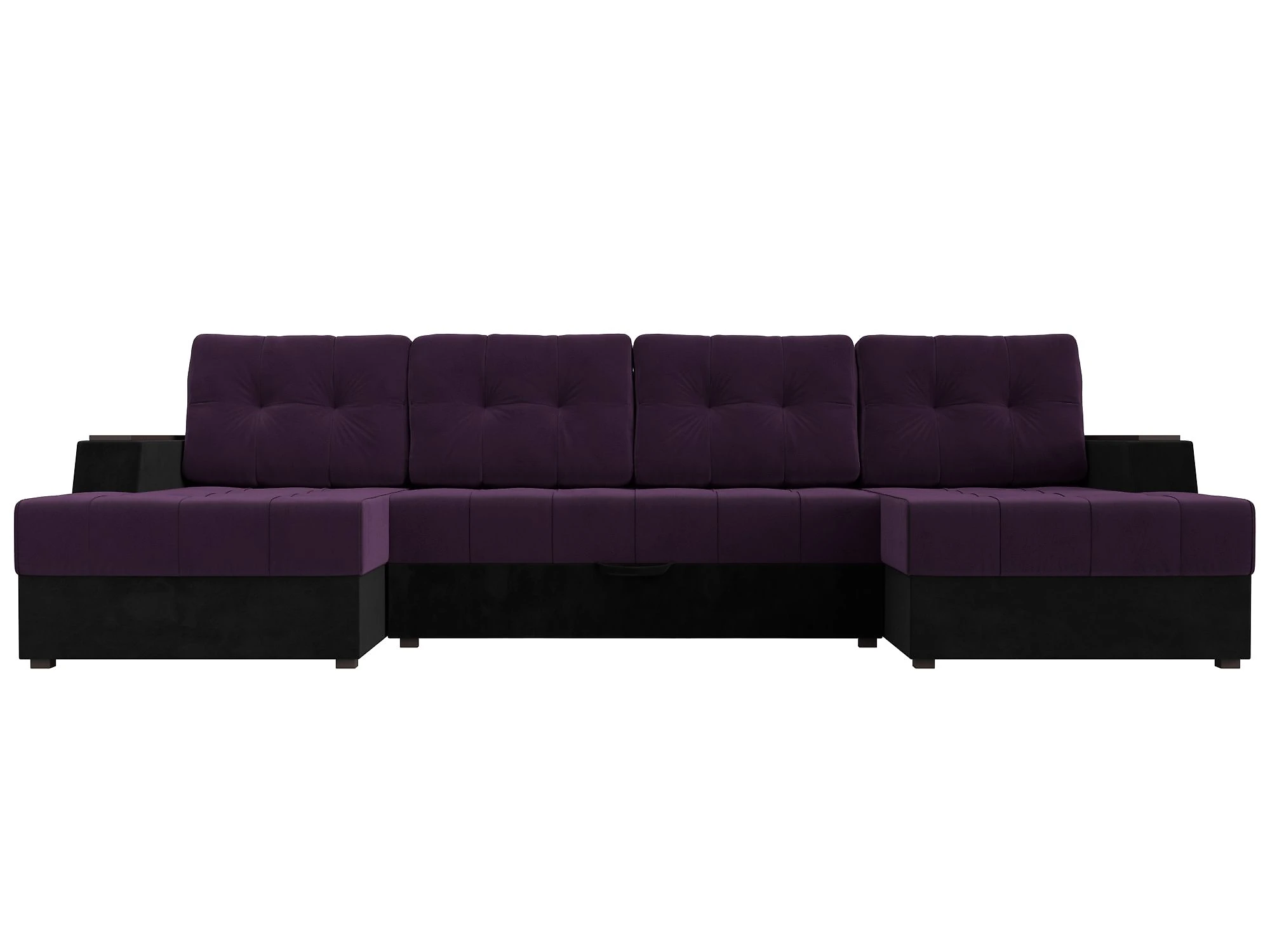 Фиолетовый модульный диван Эмир-П Плюш Дизайн 15