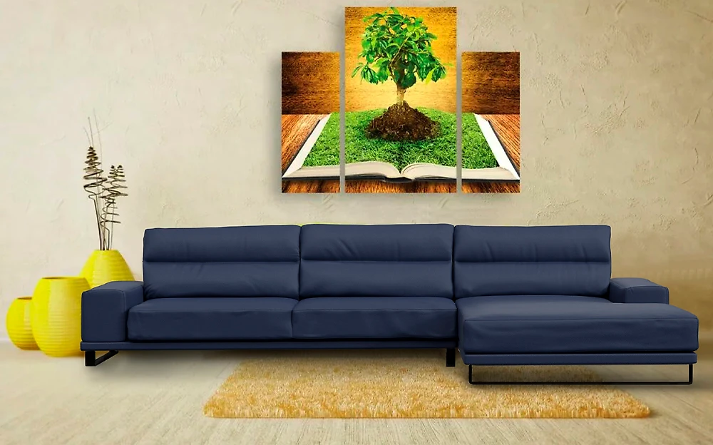Угловой диван из экокожи кожаный Рипозо Блу