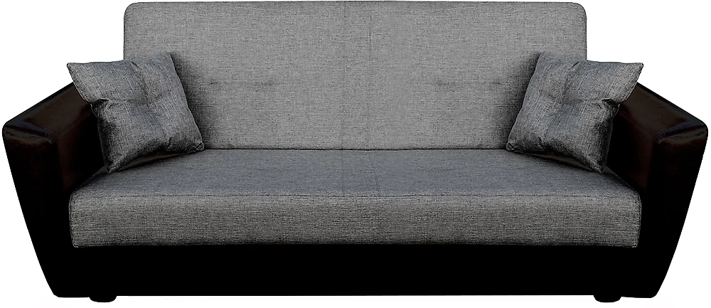 Прямой диван из рогожки Амстердам Грей Блэк книжка