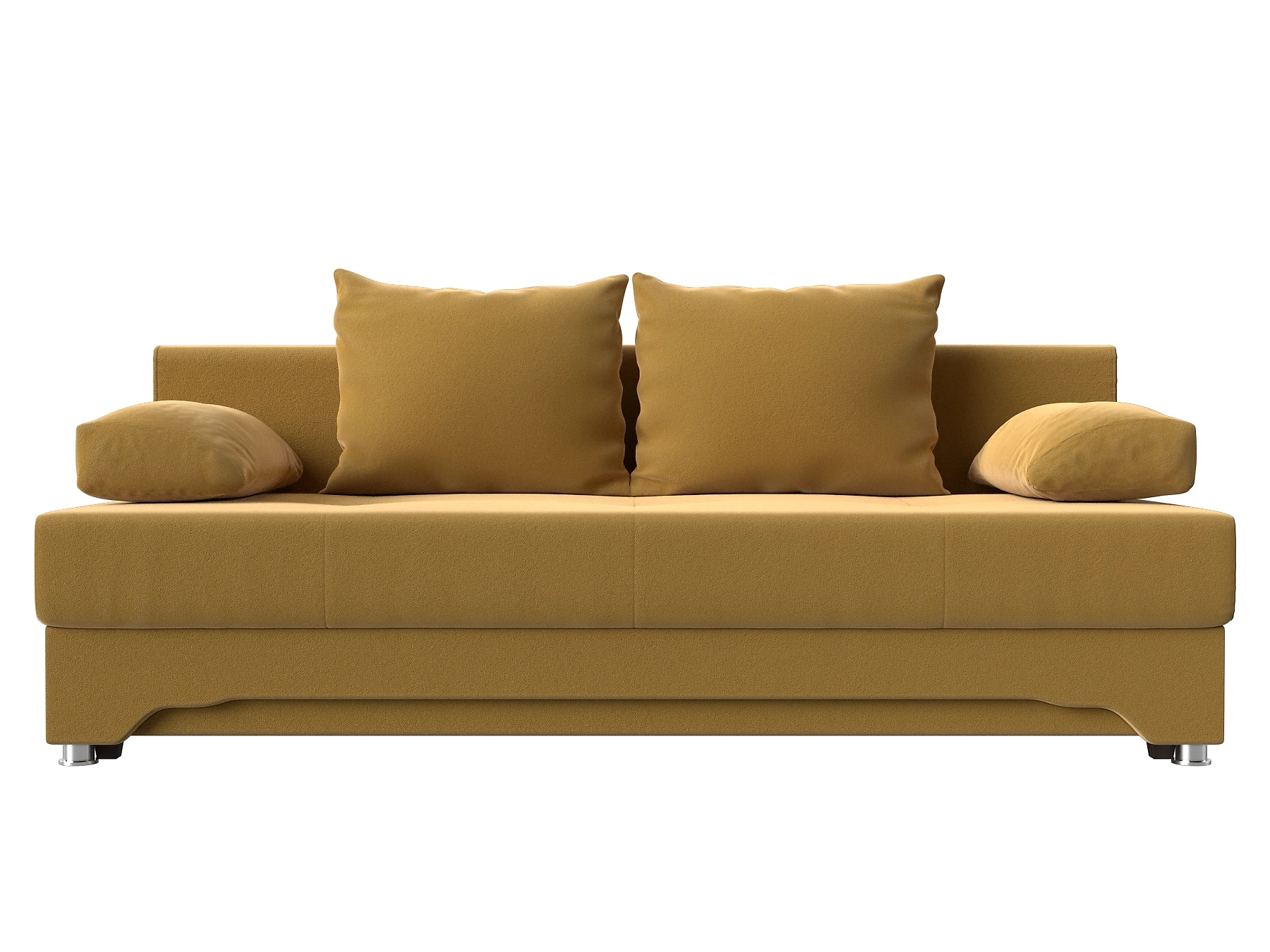 Жёлтый прямой диван Ник-2 Дизайн 18