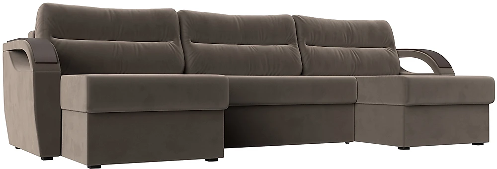 Угловой диван с подушками Форсайт Плюш 5