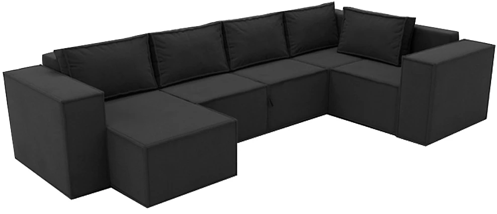 Модульный диван для гостиной Лофт П-образный Блэк