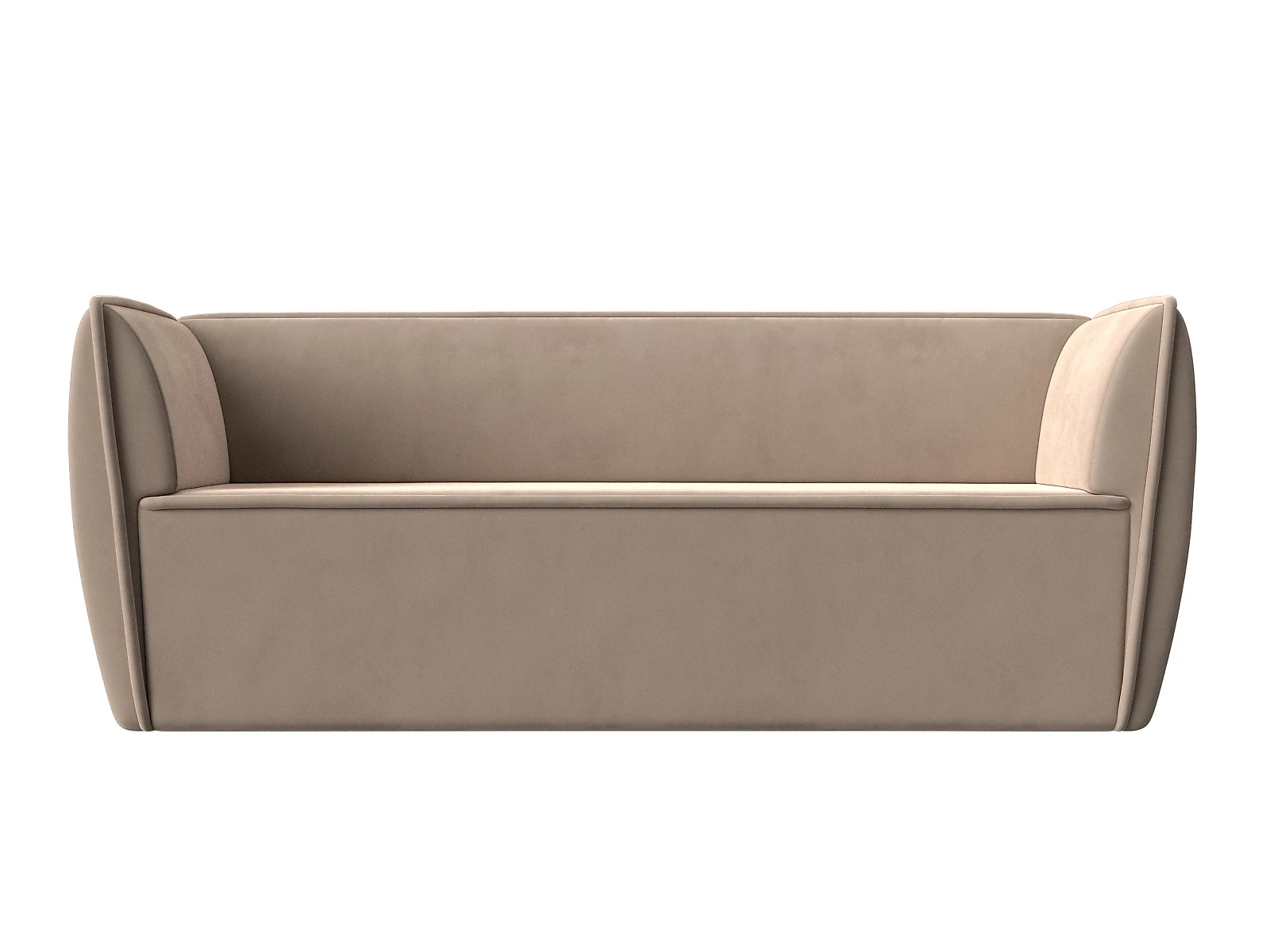 Тканевый прямой диван Бергамо-3 Плюш Дизайн 1