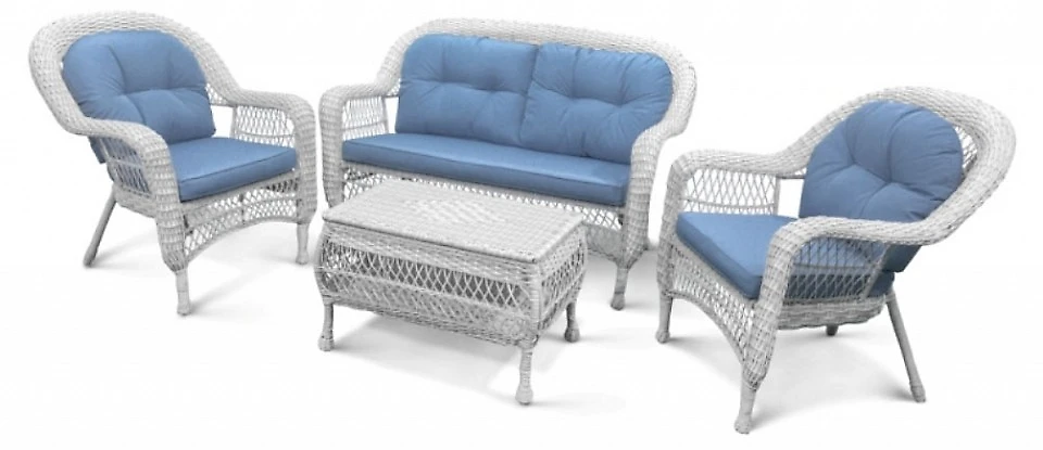 Комплект садовой мебели  LV-520 White/Blue