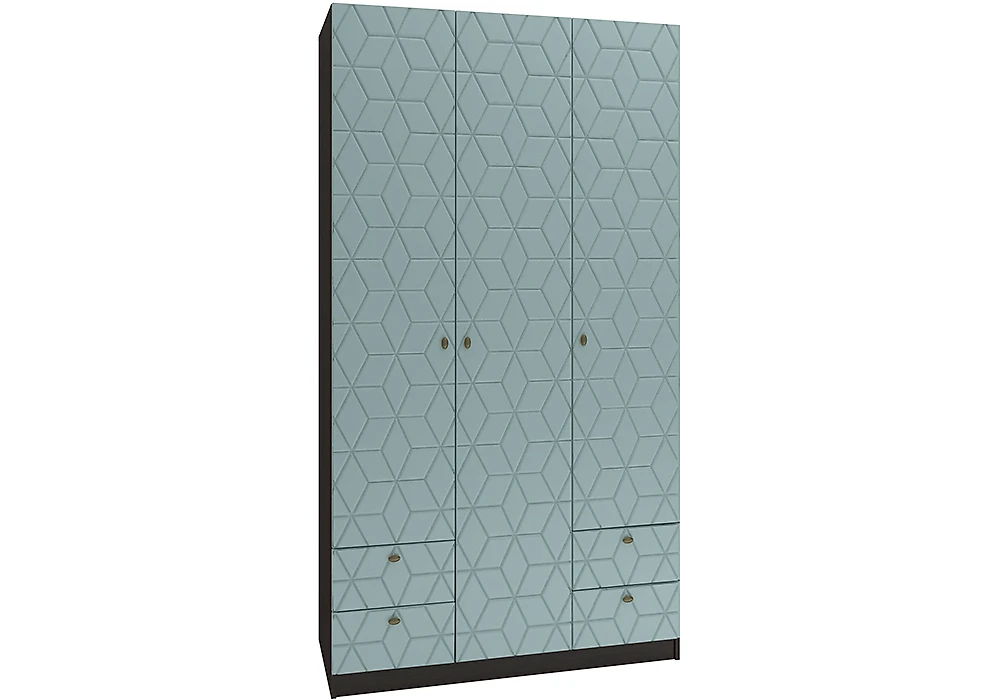 Синий распашной шкаф Сканди Т-7 Дизайн-3