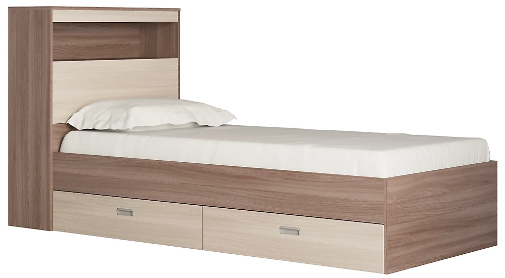 Кровать односпальная 90х200 см Виктория-2-90 Дизайн-3