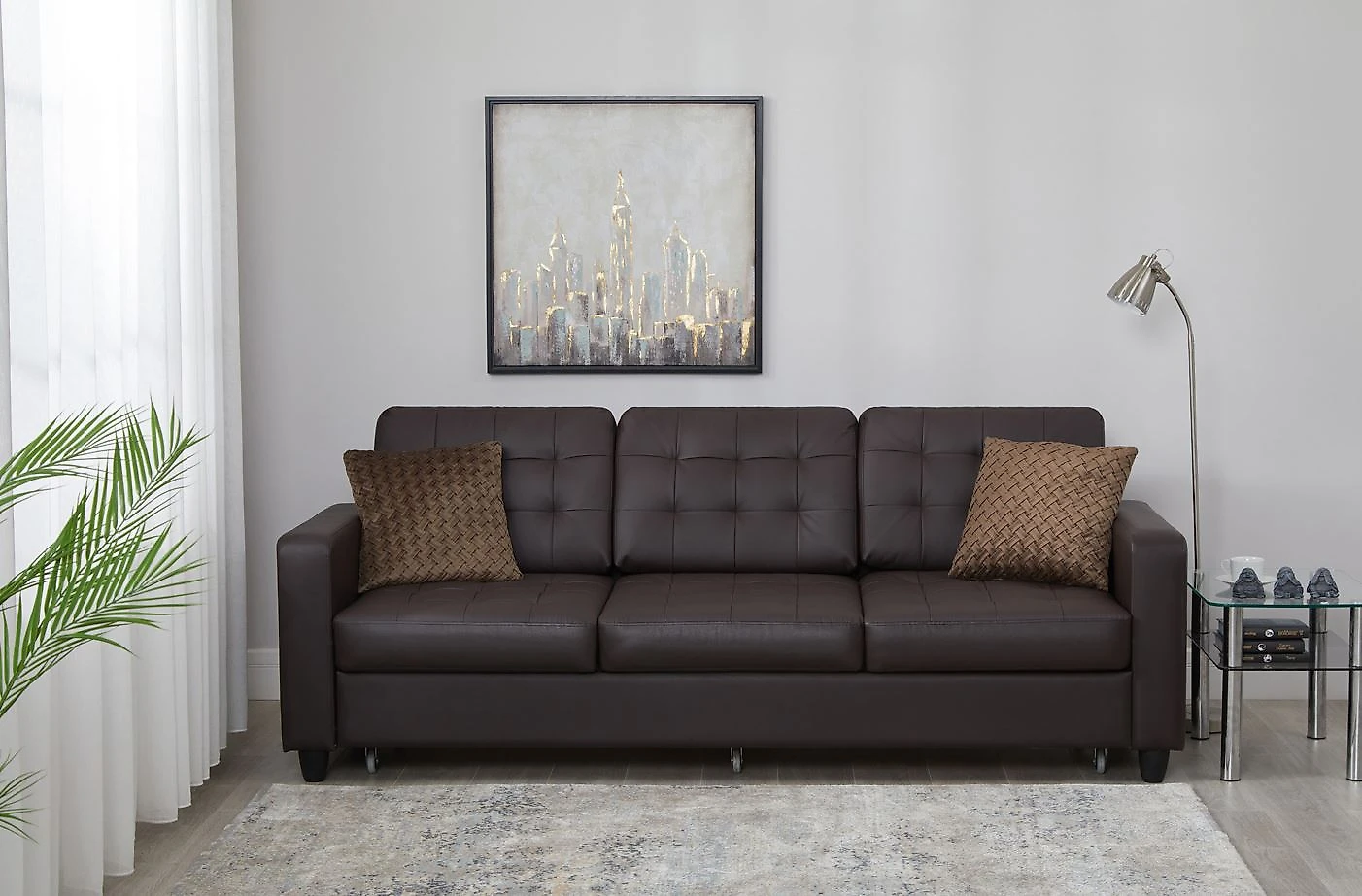 Офисный диван лофт кожаный Камелот Дизайн 4