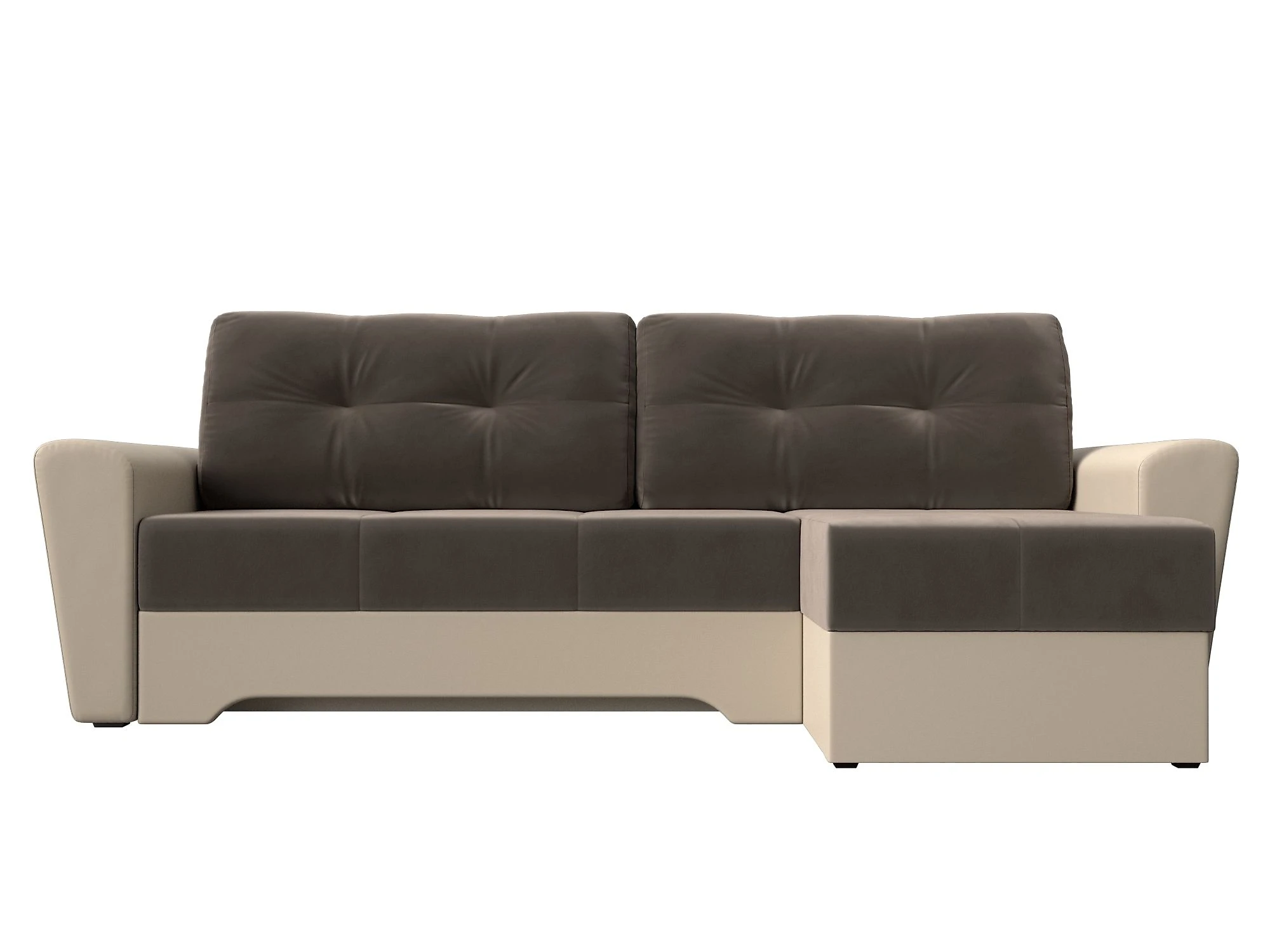 Угловой диван с ящиком для белья Амстердам Плюш Дизайн 13